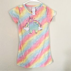 The Children’s Place Unicorn Lama Pajama Dress Size‎ 5/6